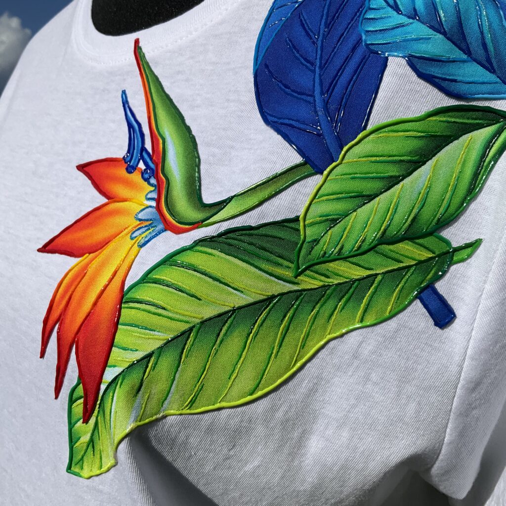 Detail Blue Paradise Blanc