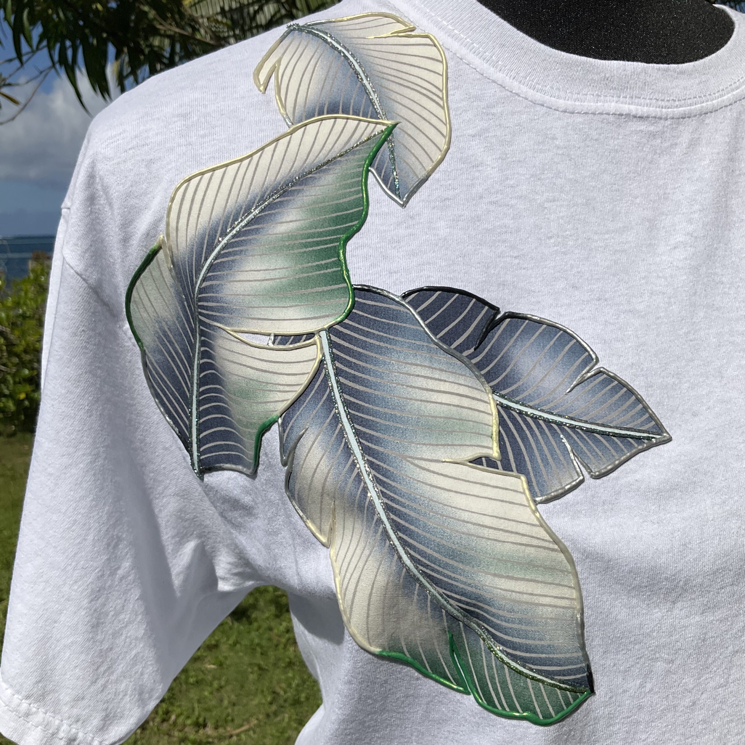 Nos collections exclusives 14 Detail Leaf Blanc