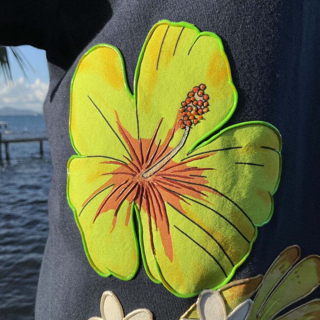 Ape marine fleur verte