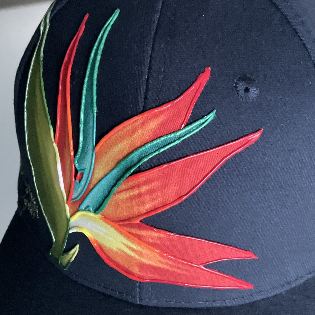 Casquette Hibiscus Paradise Navy fleur