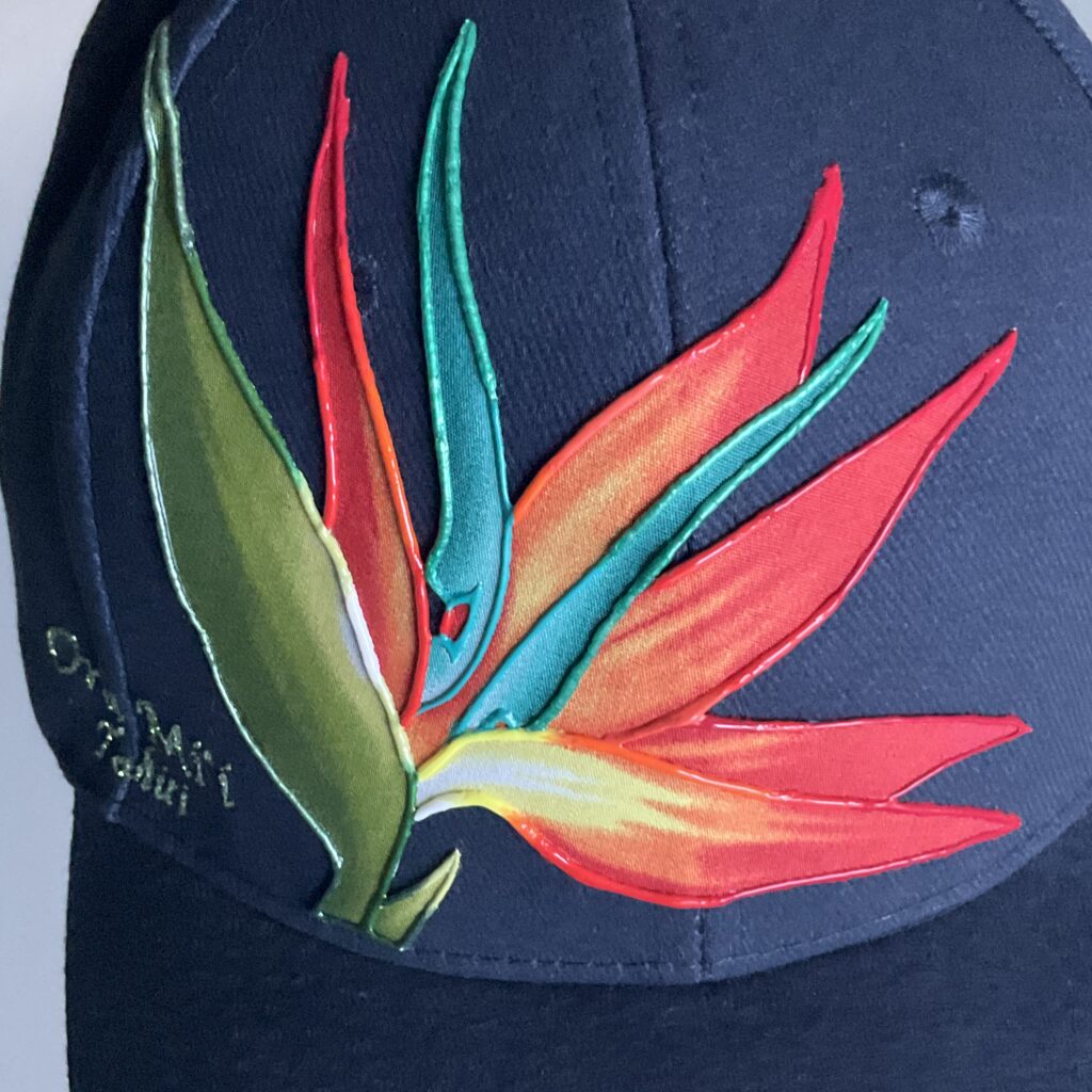 Casquette Hibiscus Paradise Navy motif