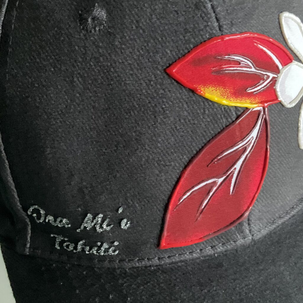 Casquette Red Tiare Gray ecriture