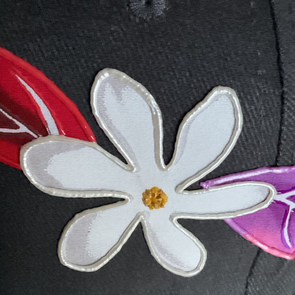 Casquette Red Tiare Gray fleur