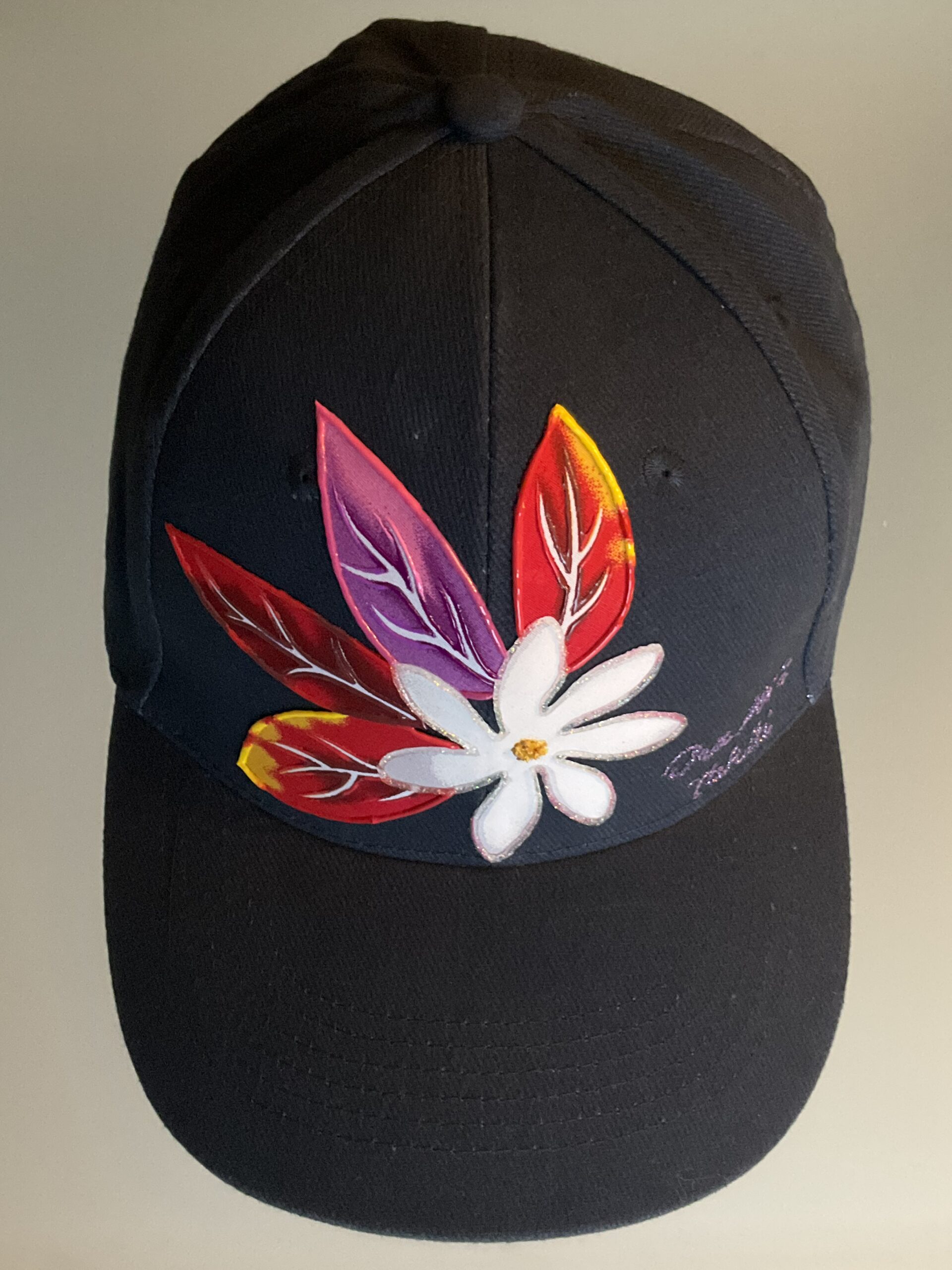 Casquette Red Tiare Navy dessus