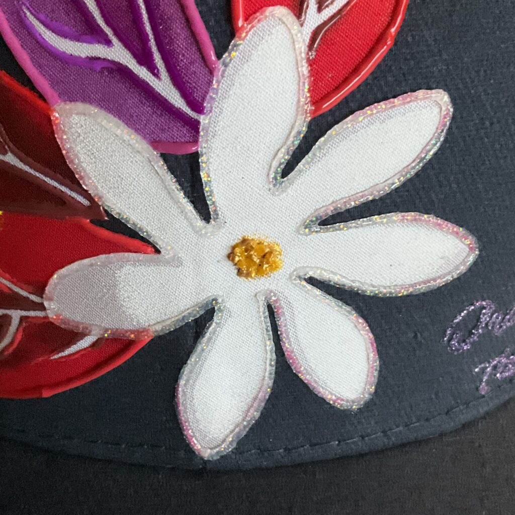 Casquette Red Tiare Navy fleur