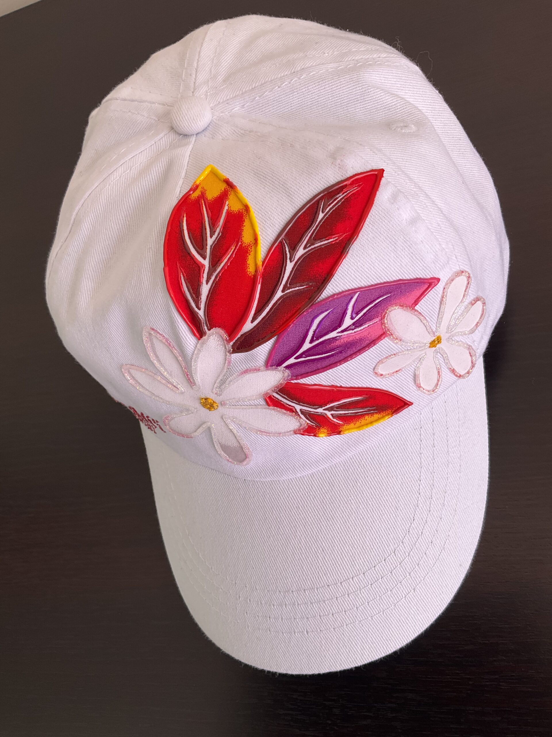 Casquette Red Tiare White