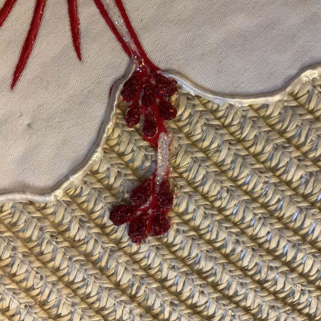 Chapeau Hibiscus blanc Off White detail fleur