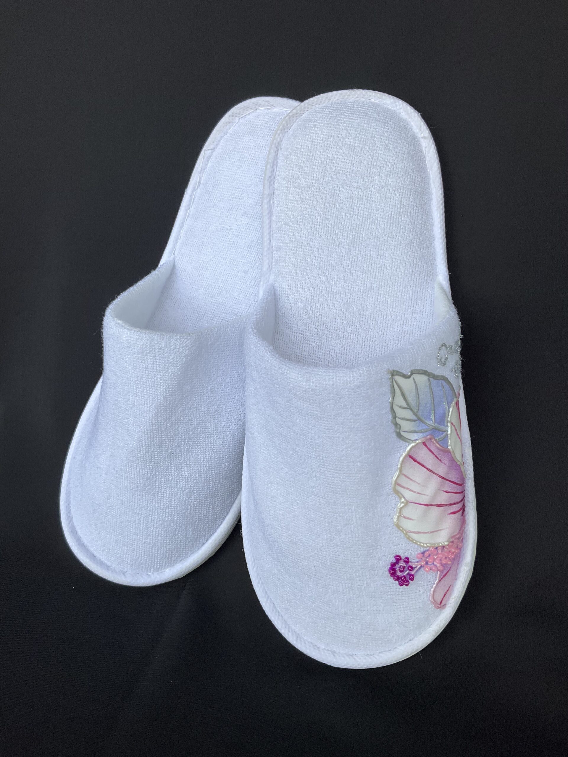 Dessus Pantoufles Hibiscus Plum