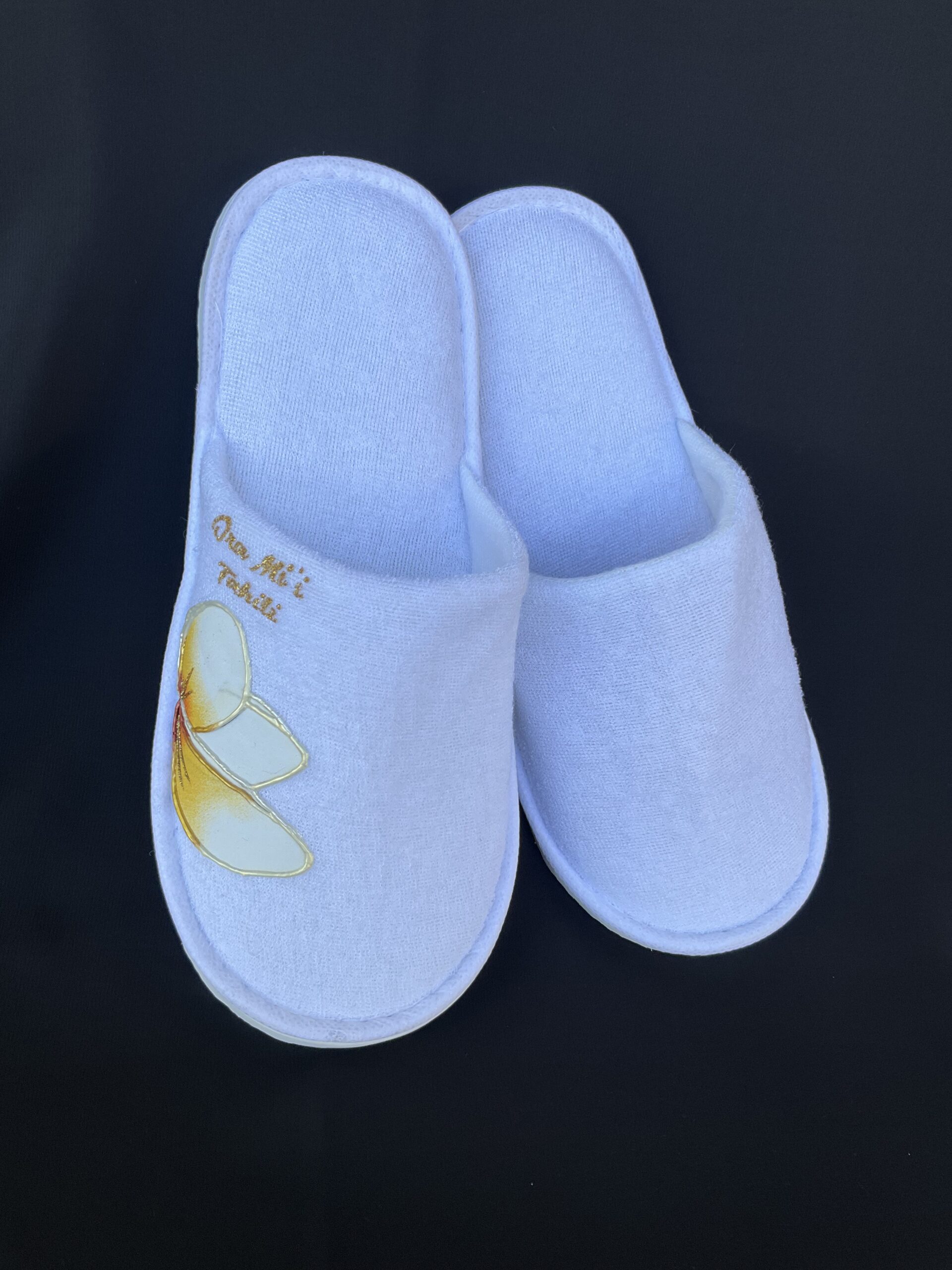 Honeymoon pantoufle jaune face