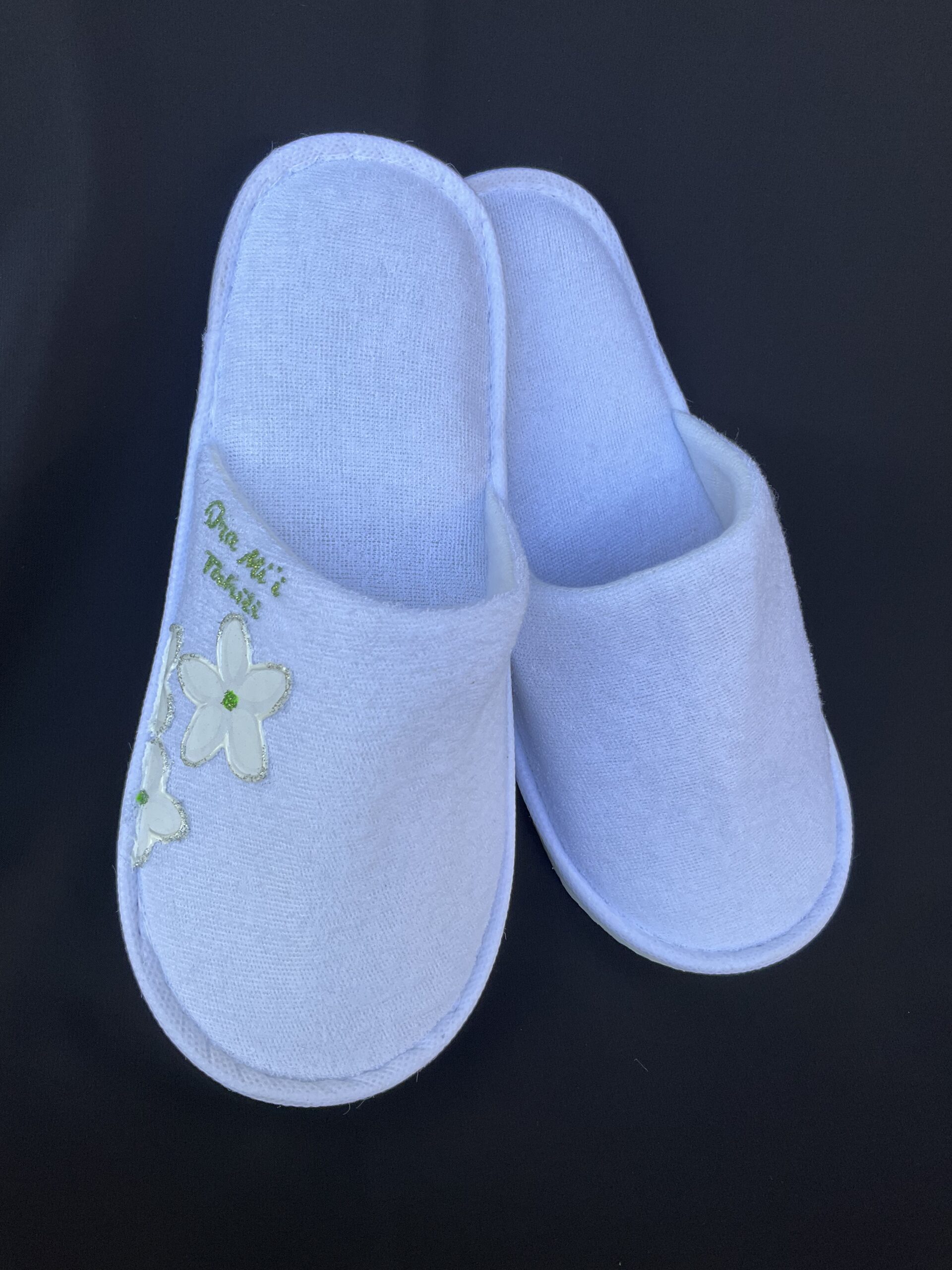 Honeymoon pantoufle verte face