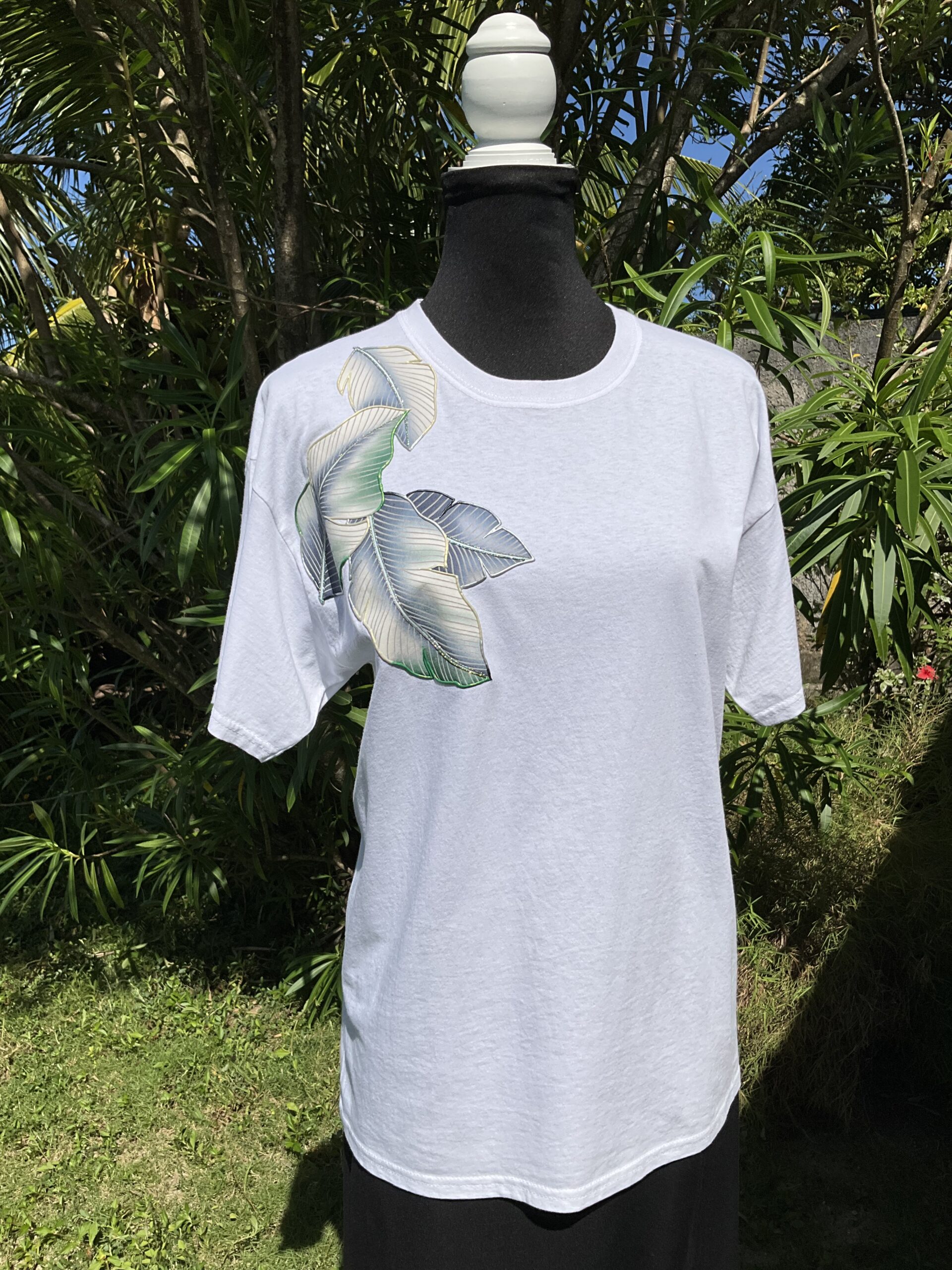 Leaf tee-shirt blanc