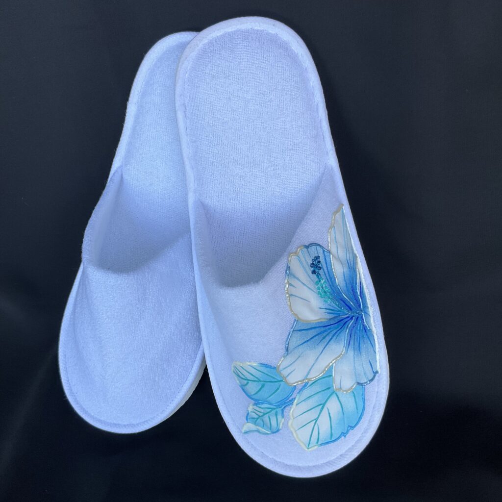 Pantoufles Hibiscus Blue global