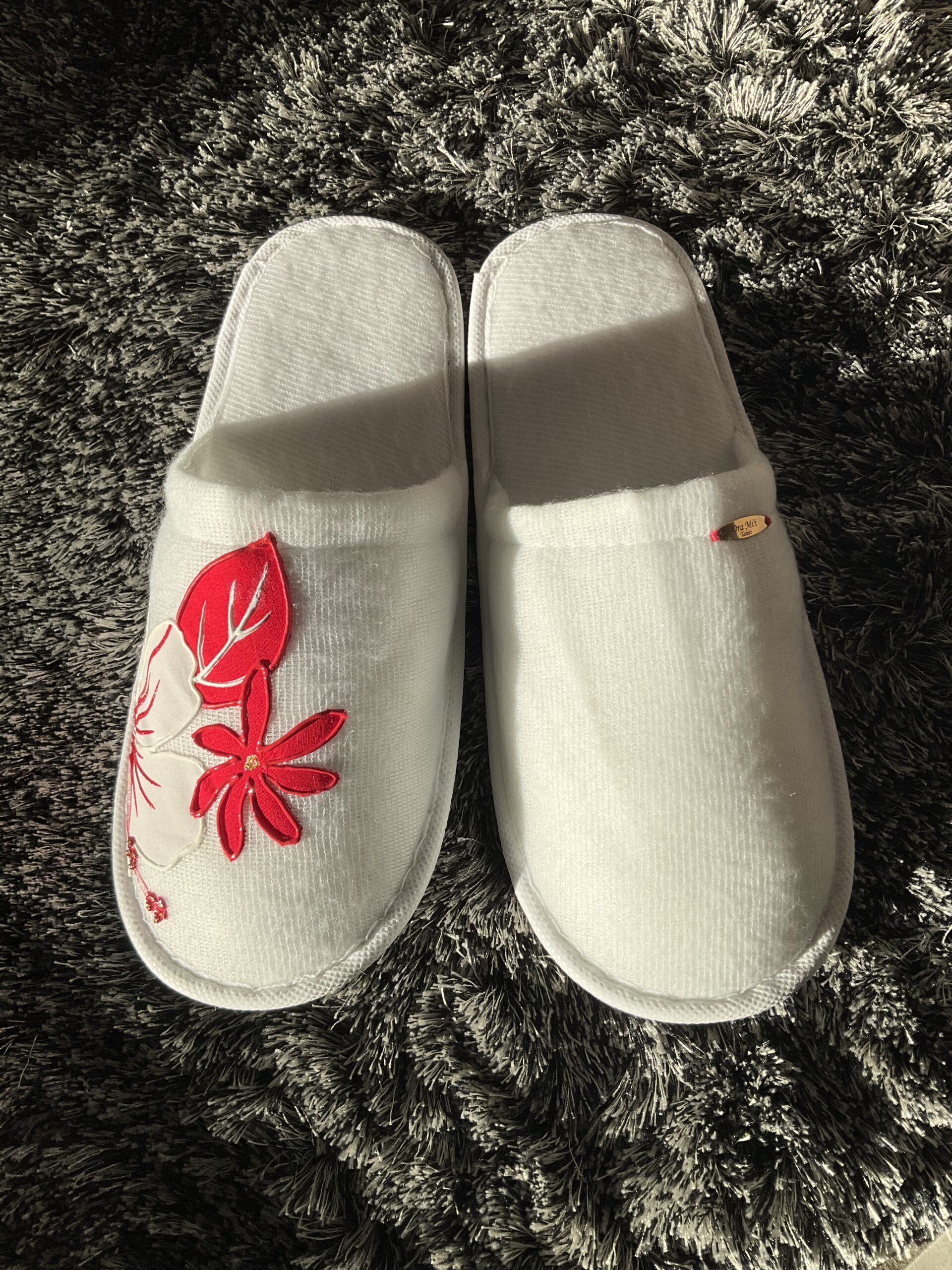 Pantoufles Hibiscus White blanc