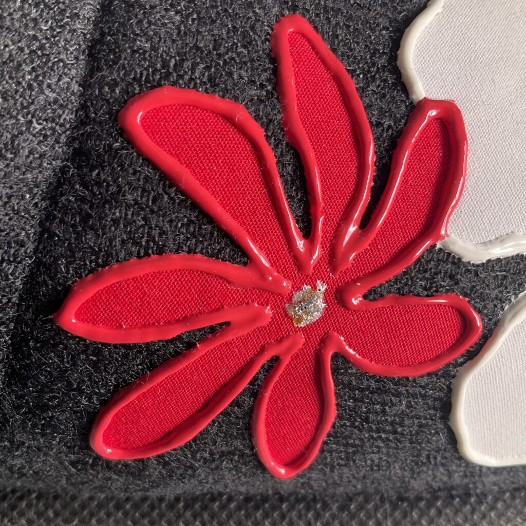 Pantoufles Hibiscus blanc Black fleur