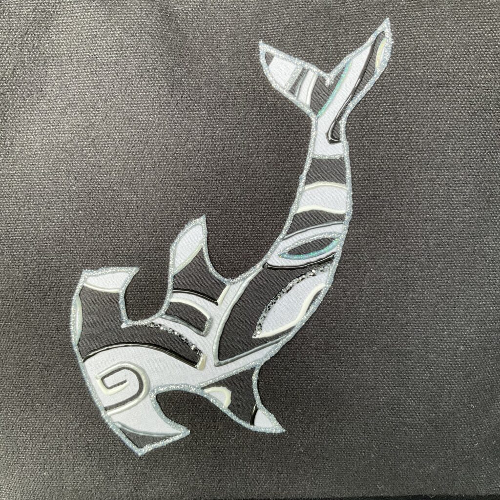 Pochette Sea Shark Black motif