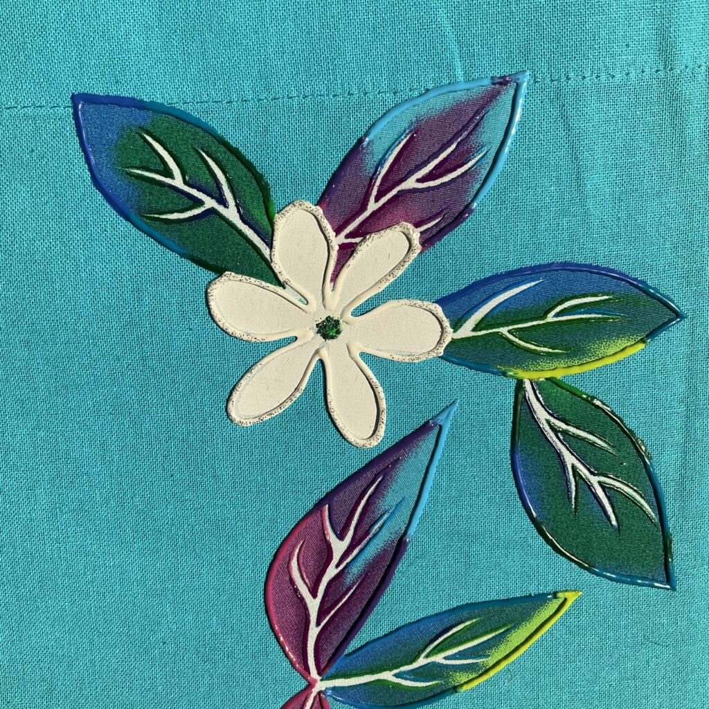 Sac Purple Tiare Blue Motif haut