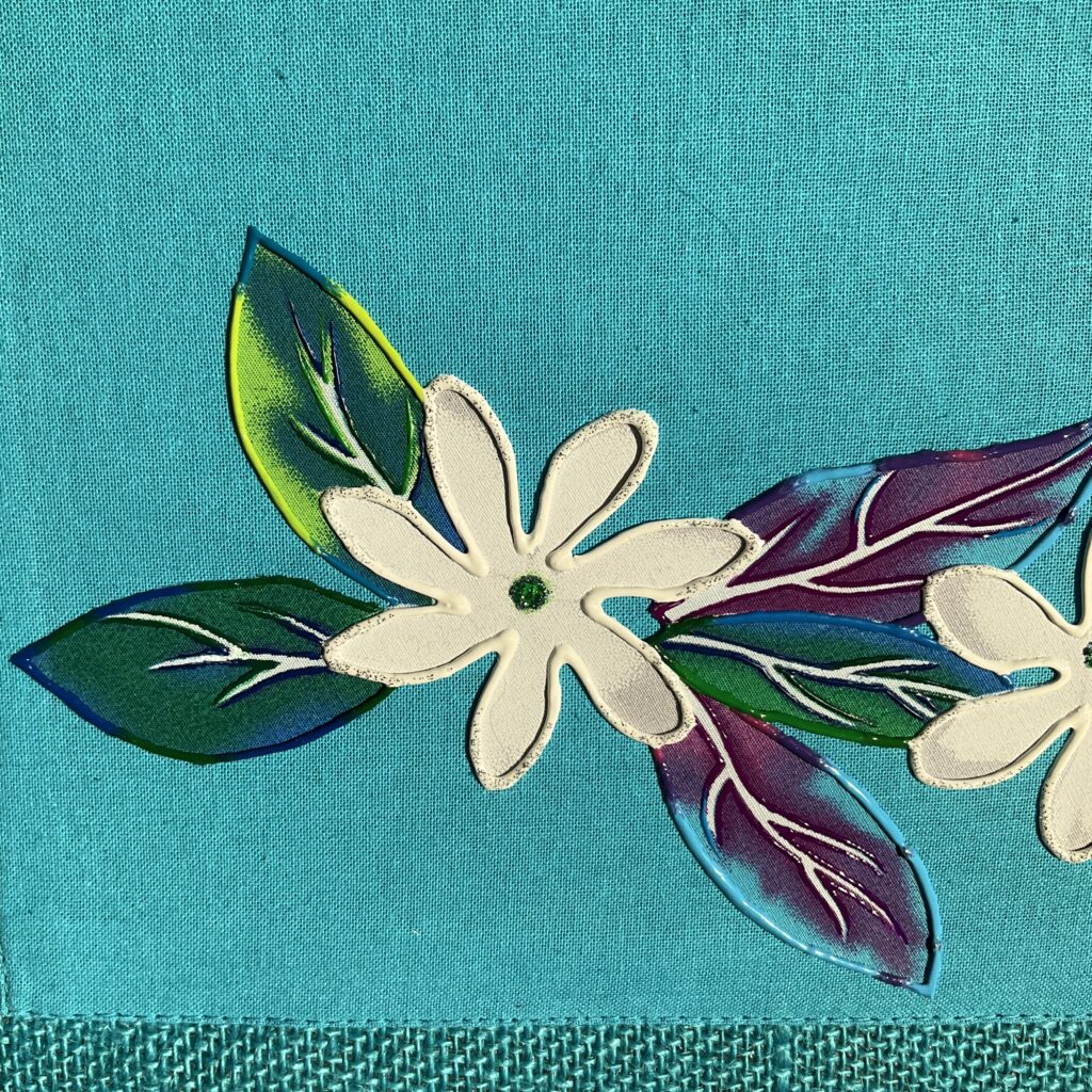 Sac Purple Tiare Blue Motif proche