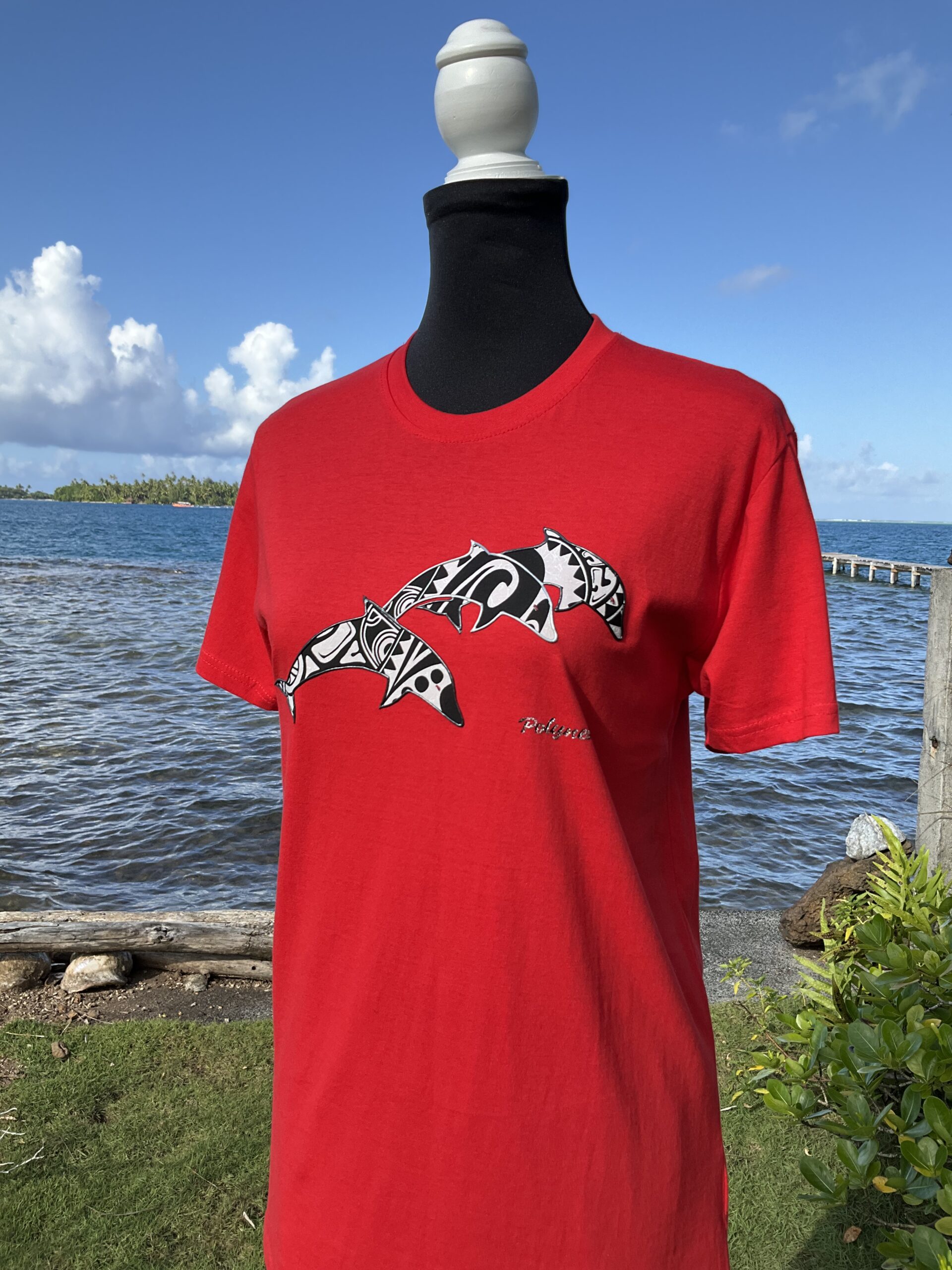 Tee Shirt Sea Dolphin rouge