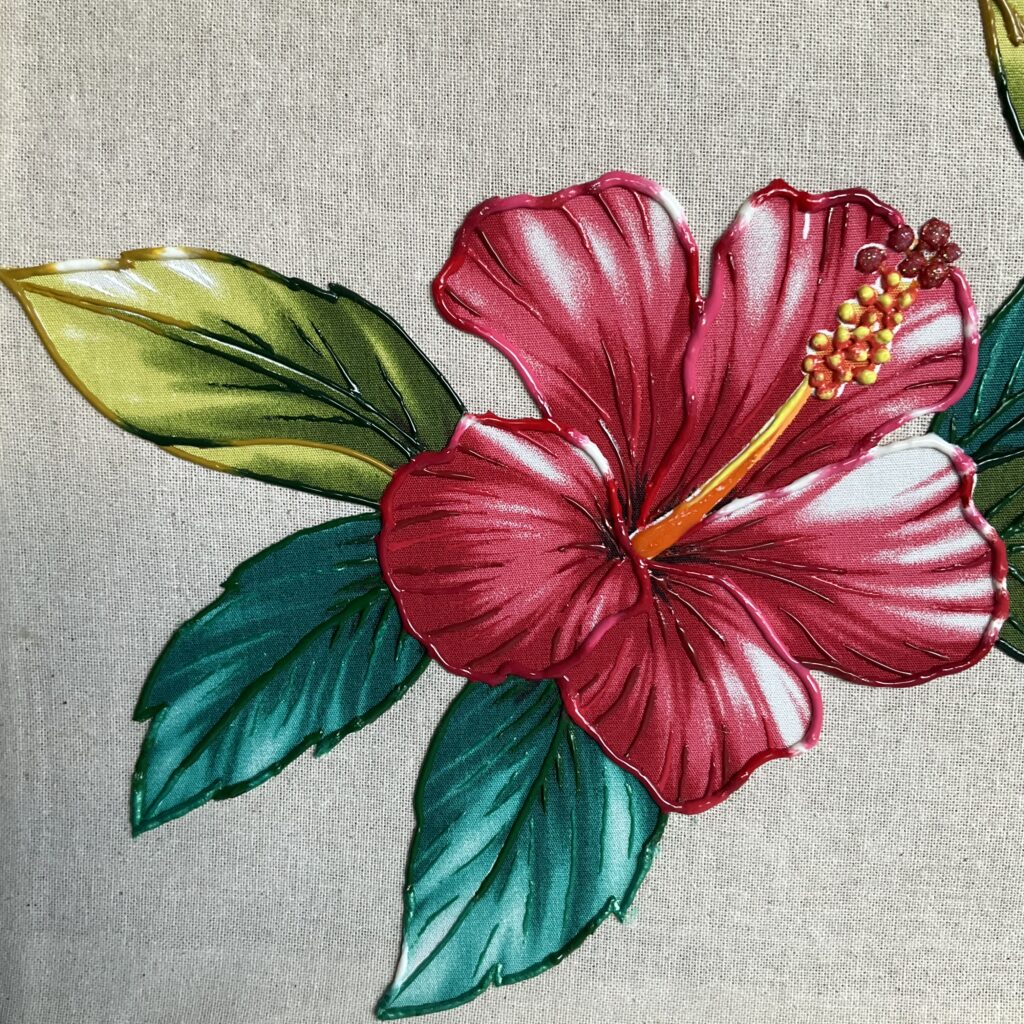 Tote bag Hibiscus detail