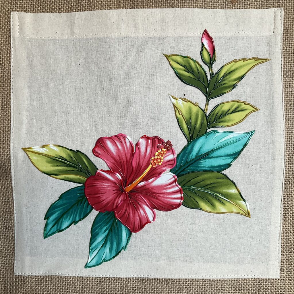 Tote bag Hibiscus motif