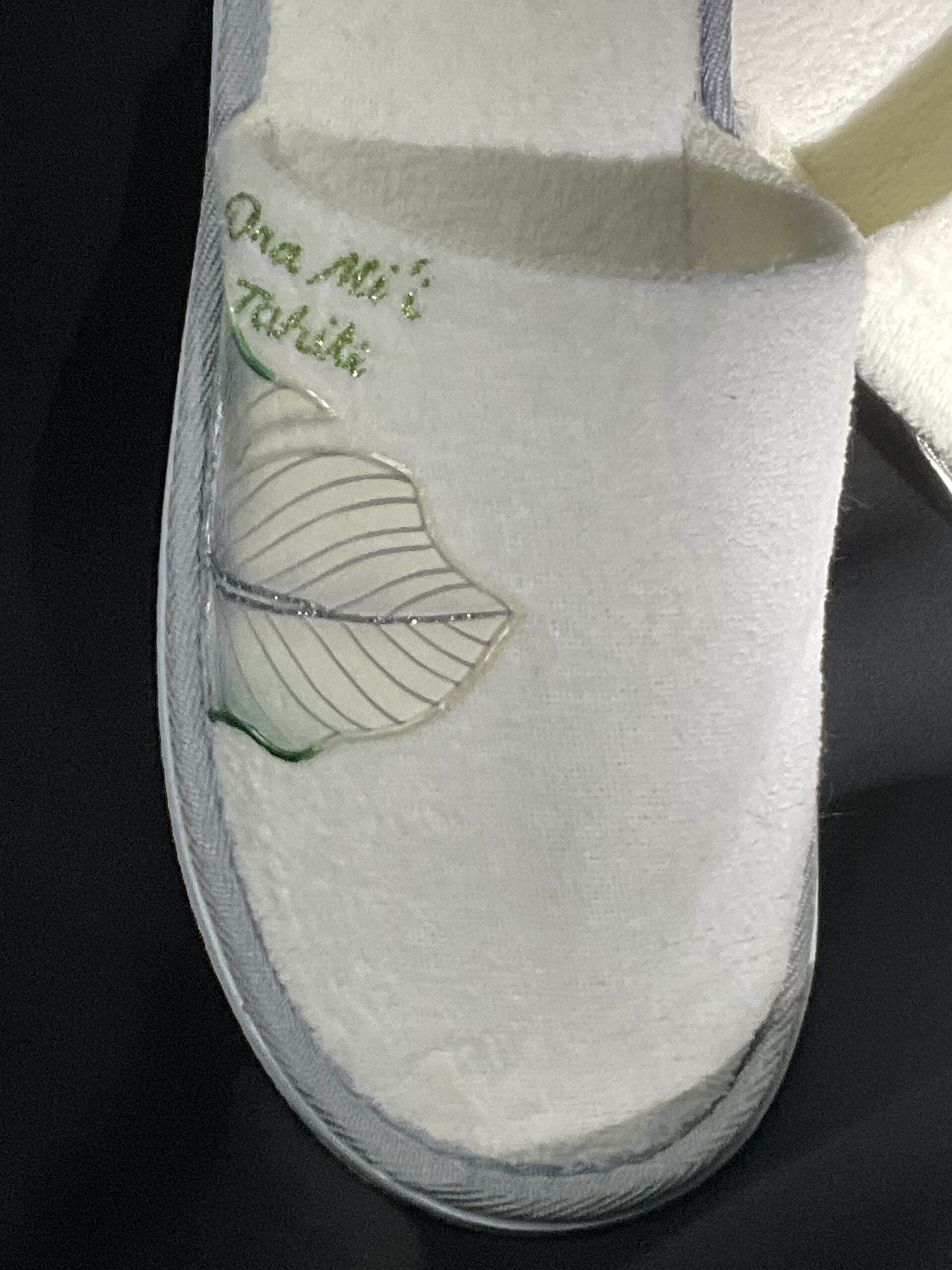 Pantoufles Leaf verte