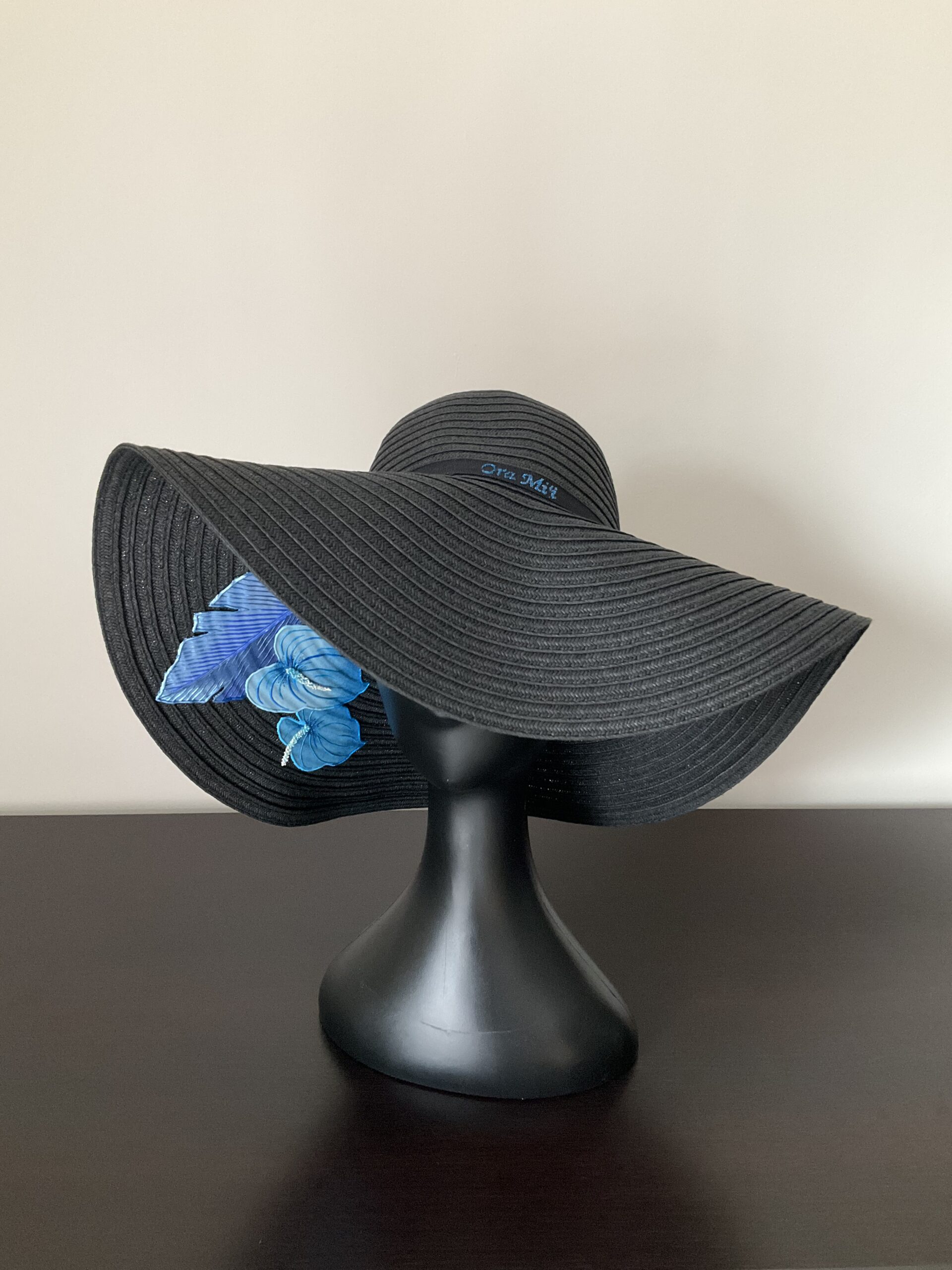 Chapeau Hibiscus Navy devant