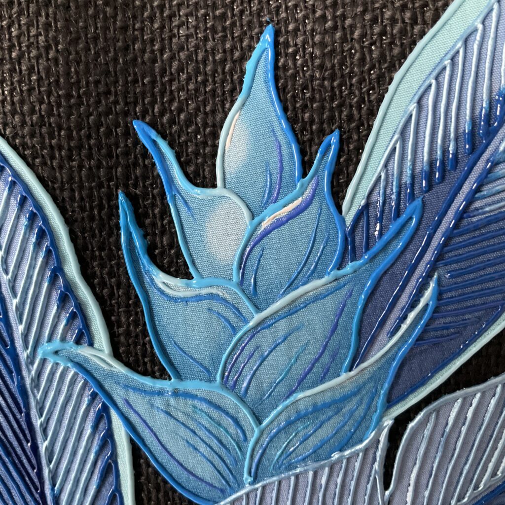 Detail Sac Hibiscus Blue Black