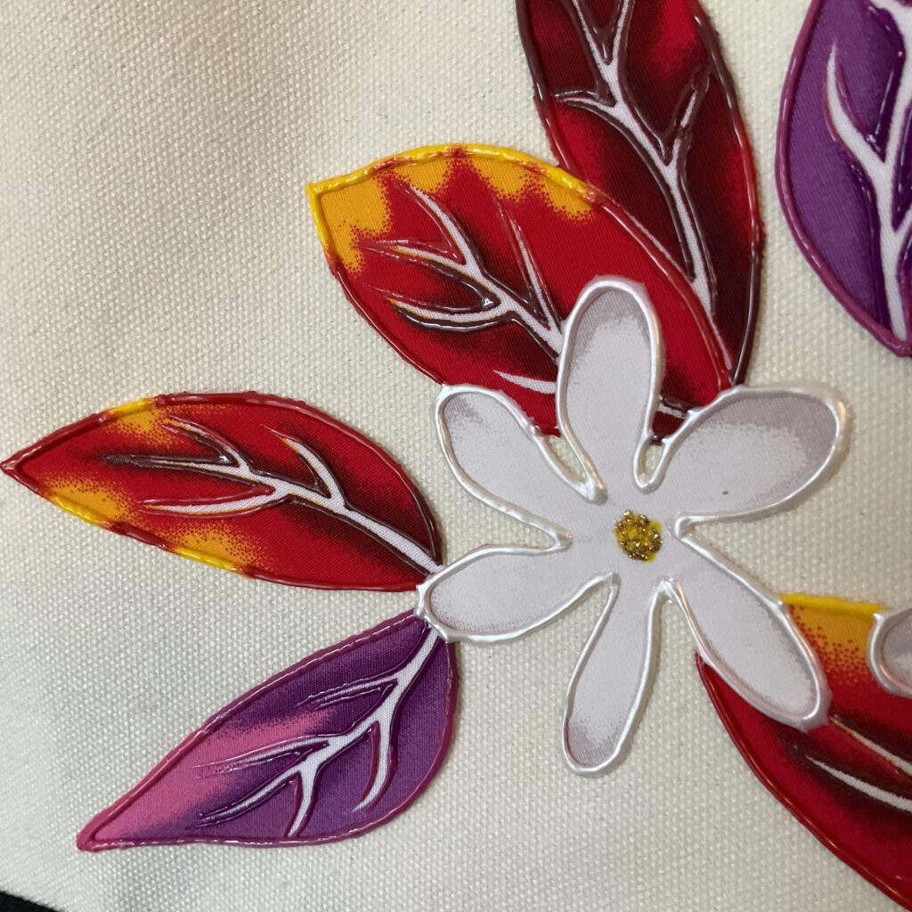 Detail Sac Red Tiare White Black
