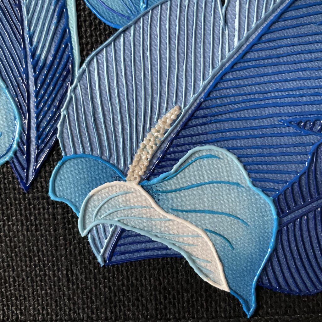 Fleur Sac Hibiscus Blue Black