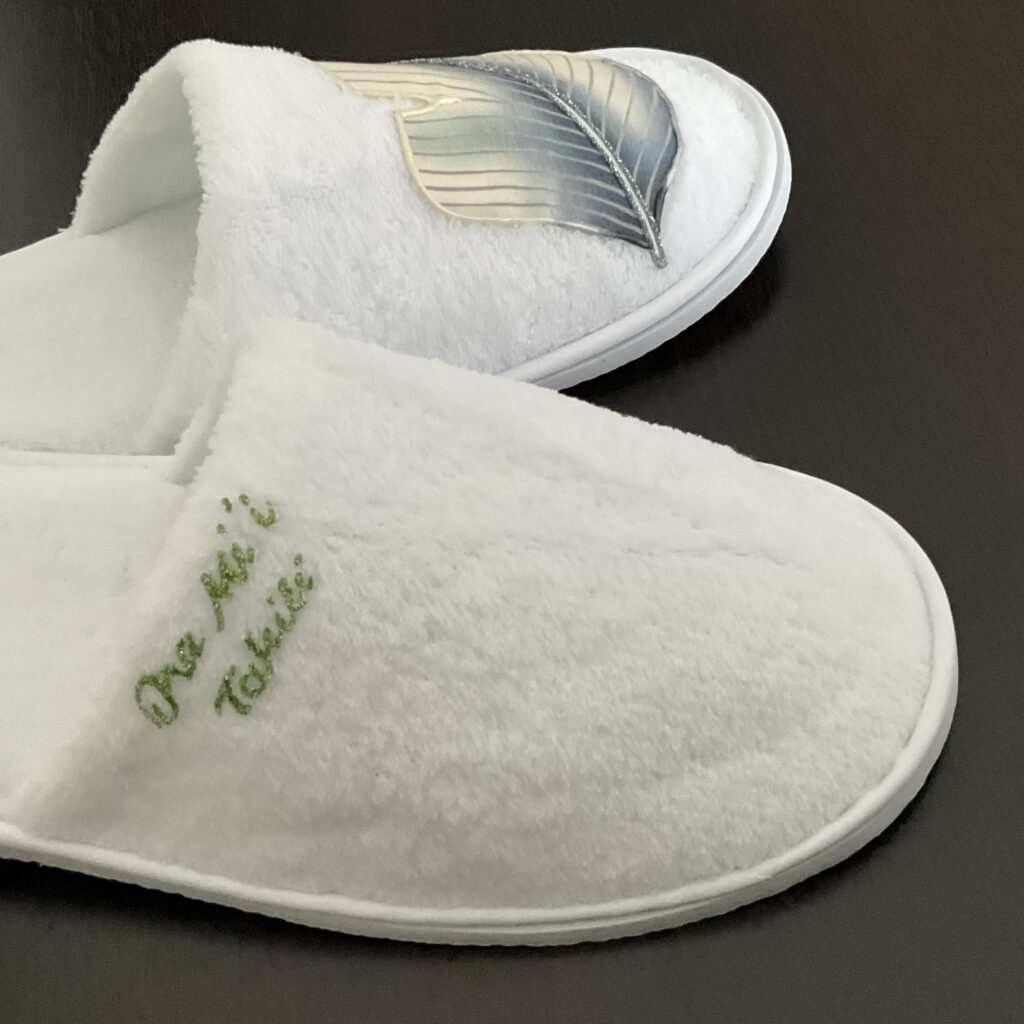 Paire Pantoufles Leaf White