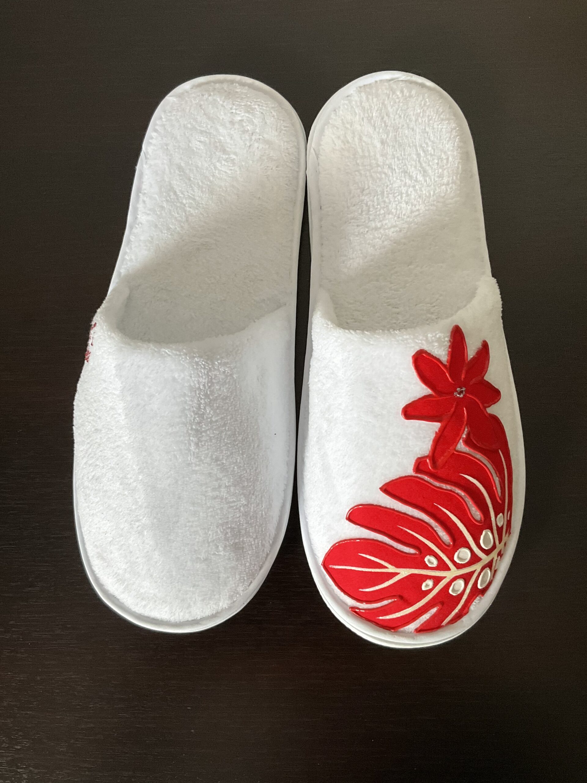 Paire Pantoufles Ape Red White