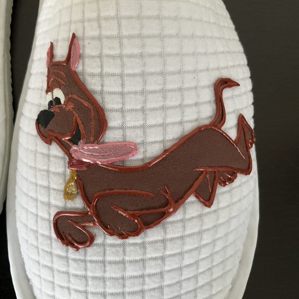 Pantoufles Dog Chocolate White chien