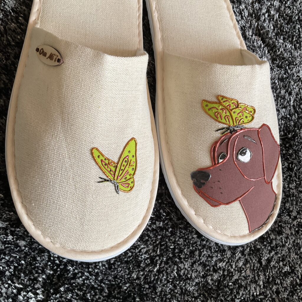 Pantoufles Dog Copper Beige