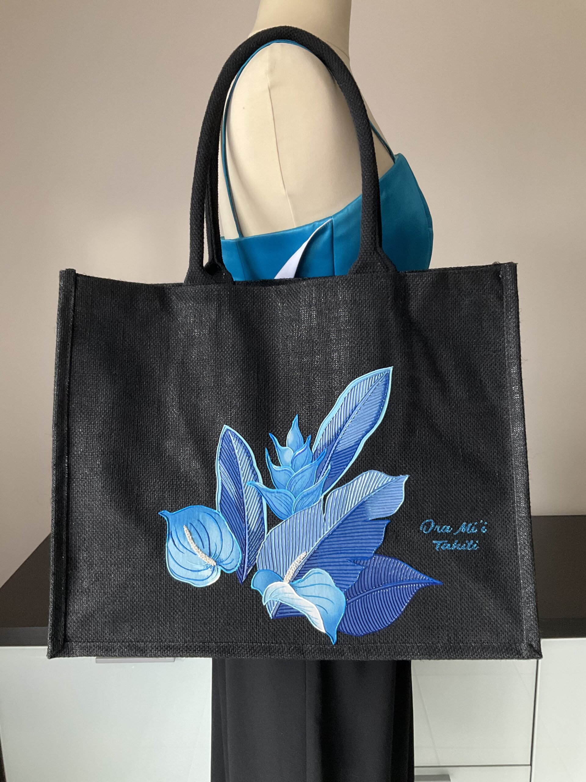 Sac Hibiscus Blue Black