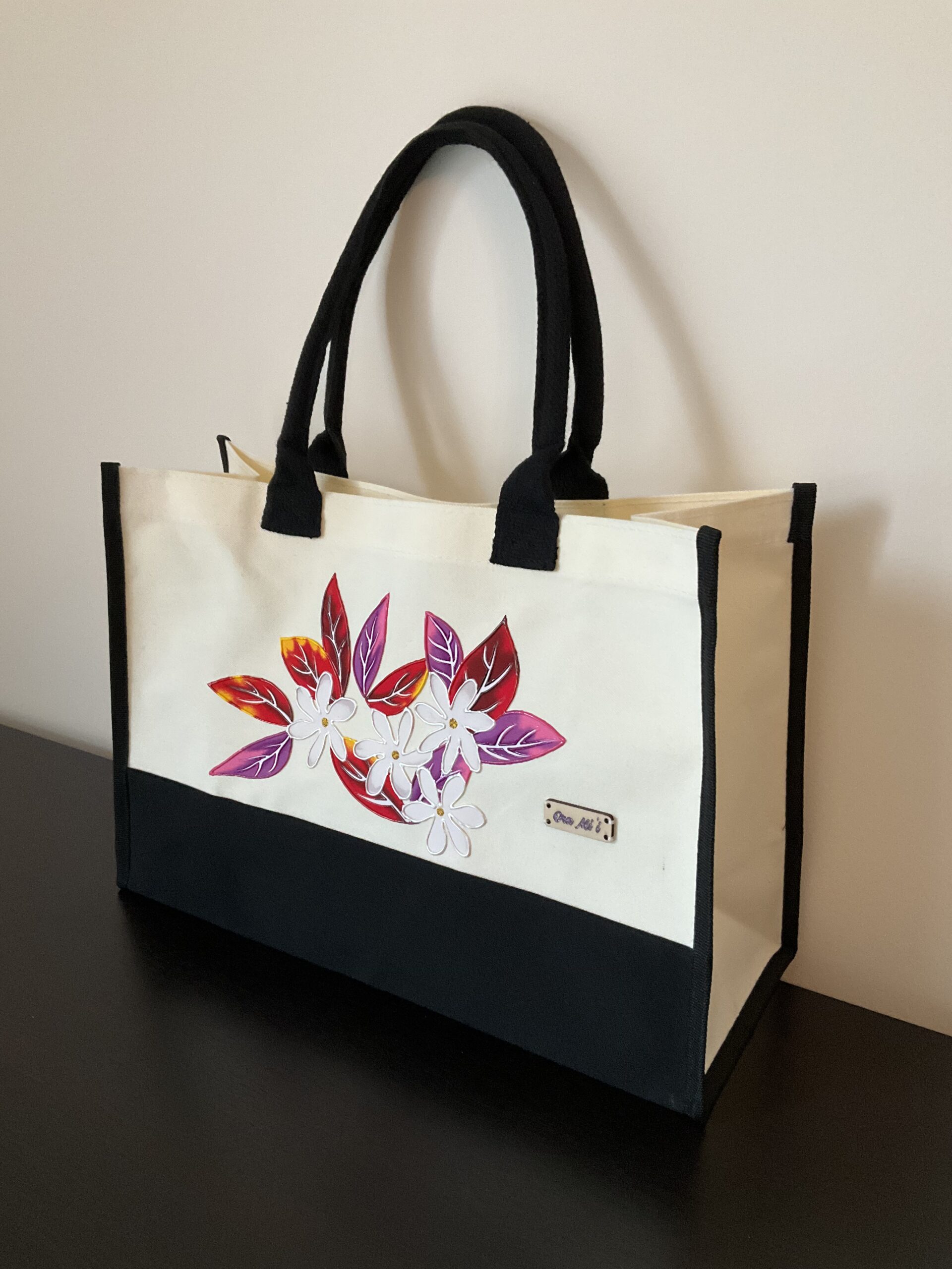 Sac Red Tiare White Black profil
