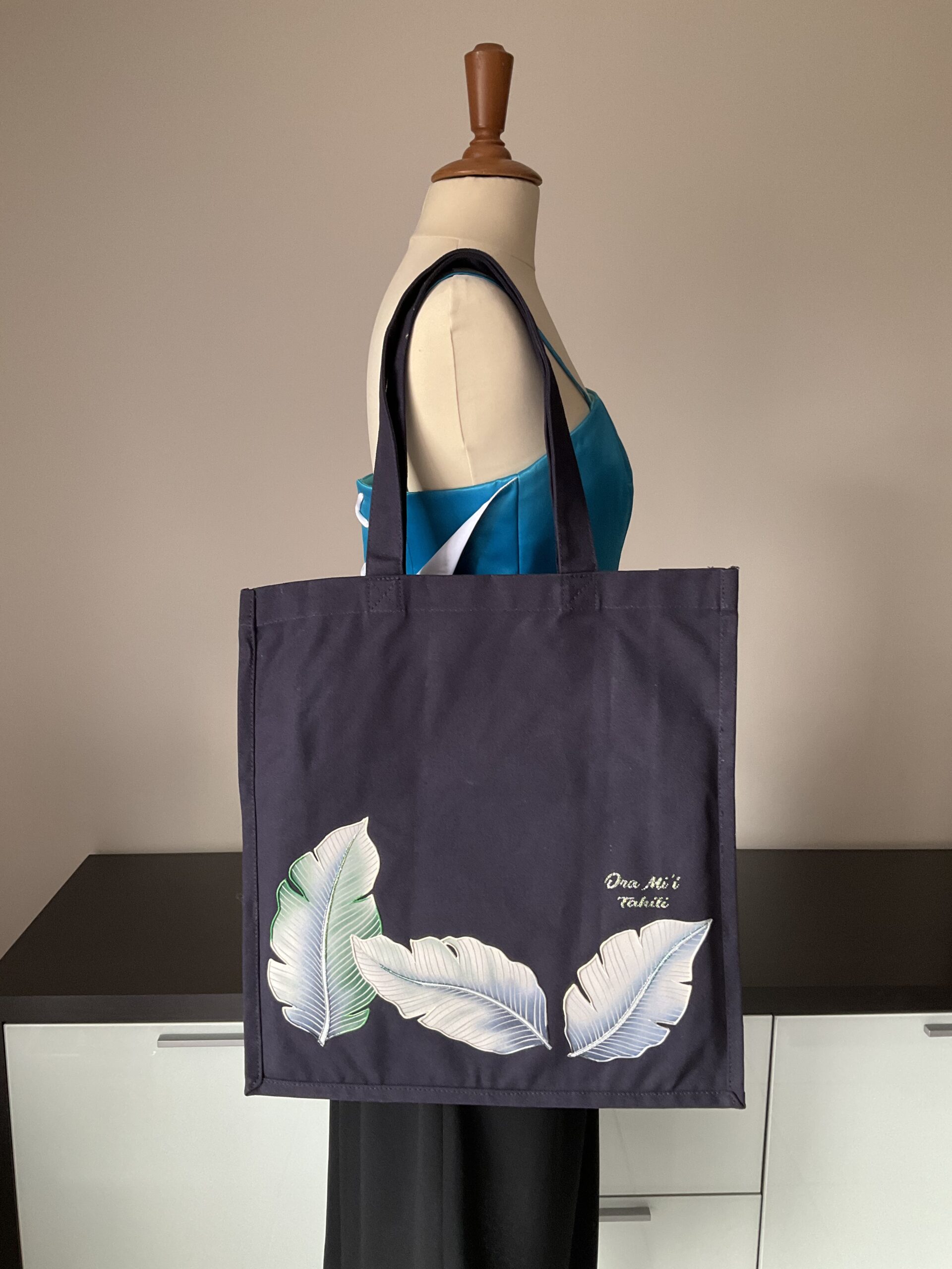 Sac Tote Leaf Navy global