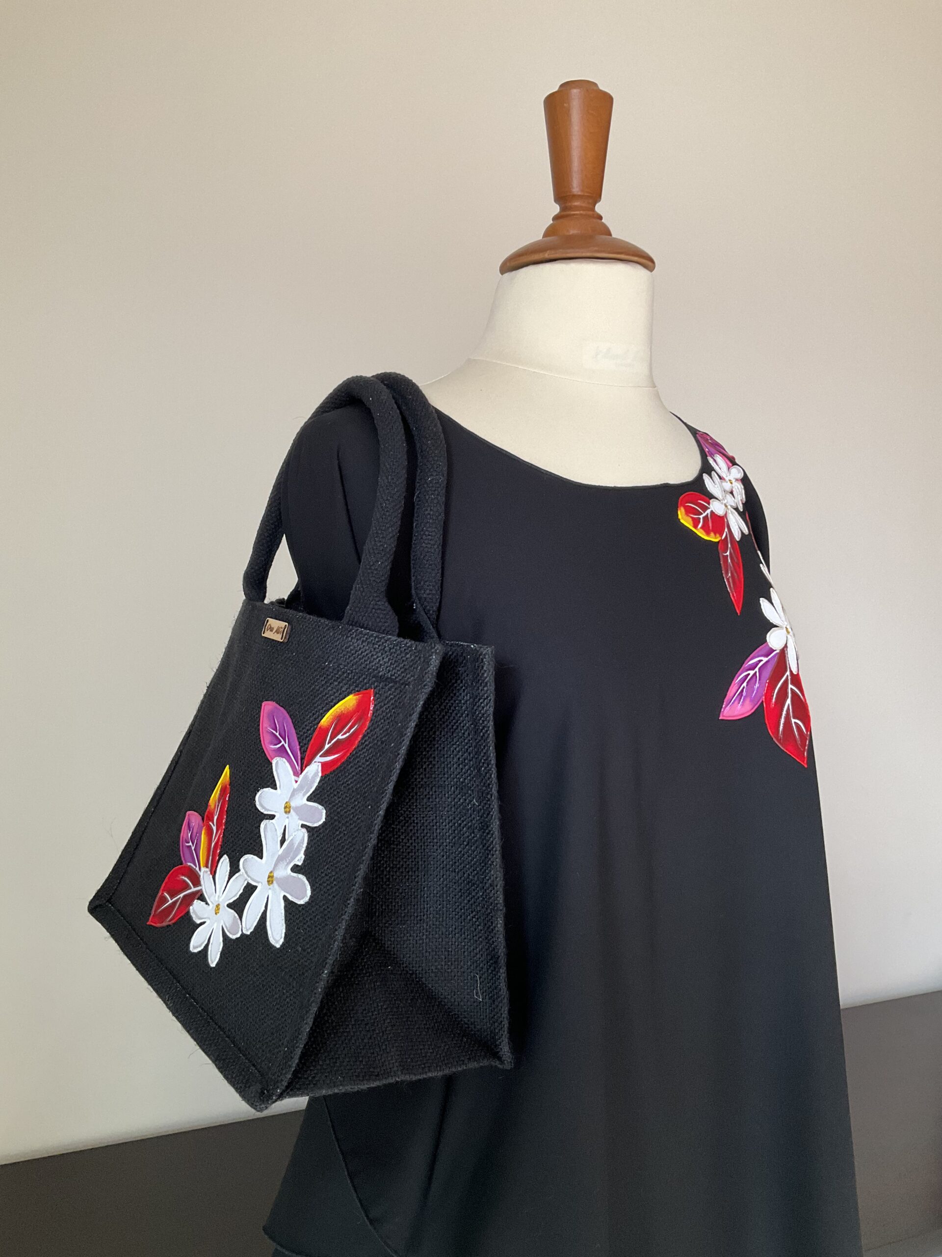 Sac mini Red Tiare Black porte