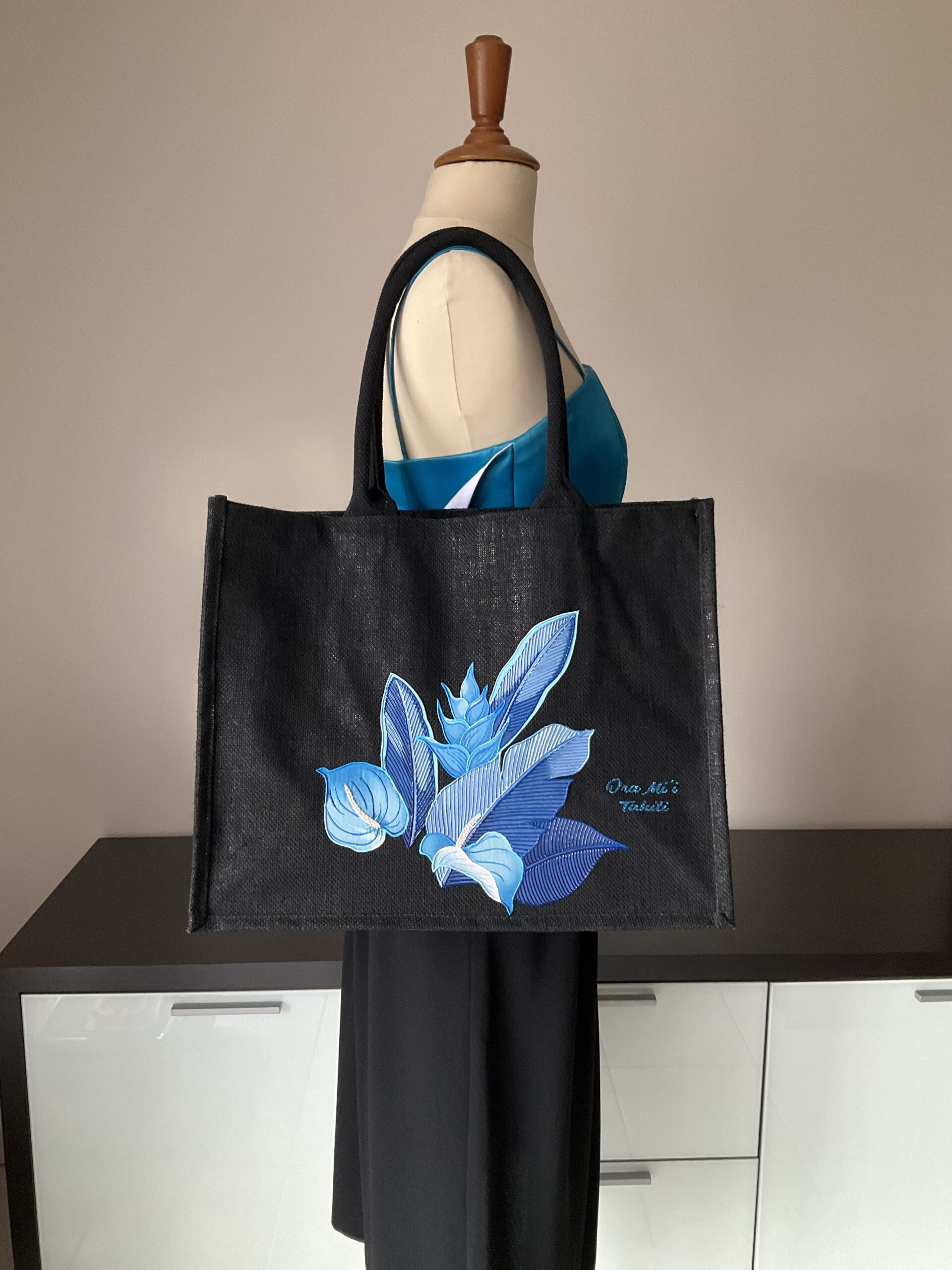 Vue Sac Hibiscus Blue Black
