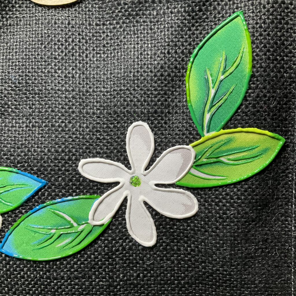 fleur Sac mini Green Tiare Black