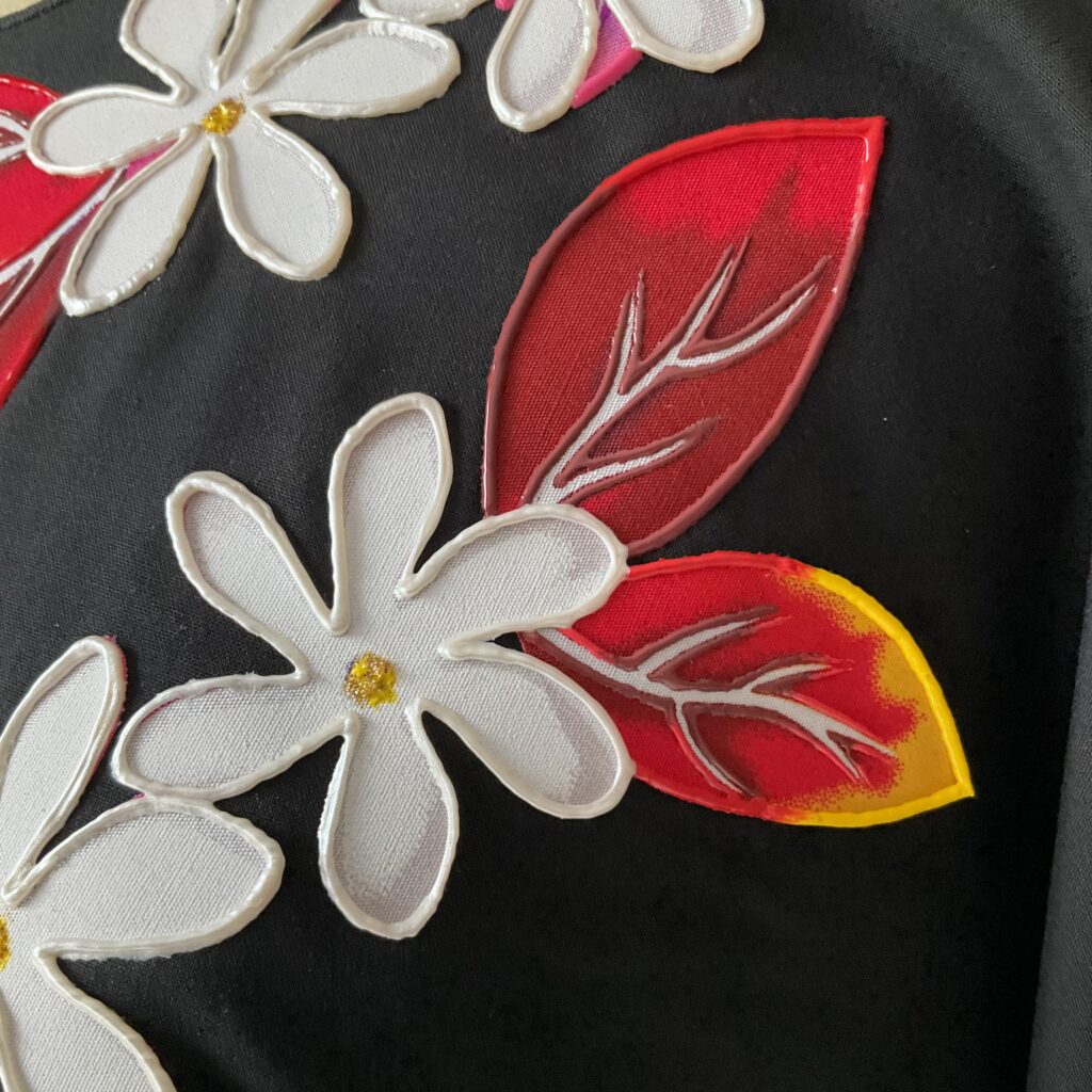 fleur Tunique Red Tiare Black