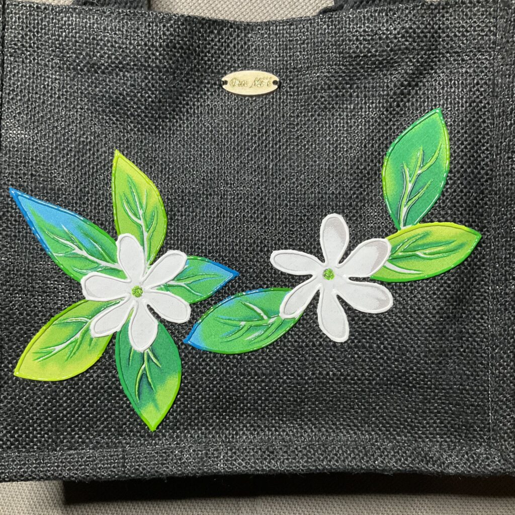 motif Sac mini Green Tiare Black