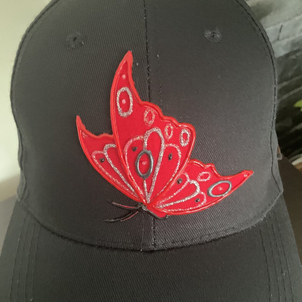 Casquette Papillon Red Black
