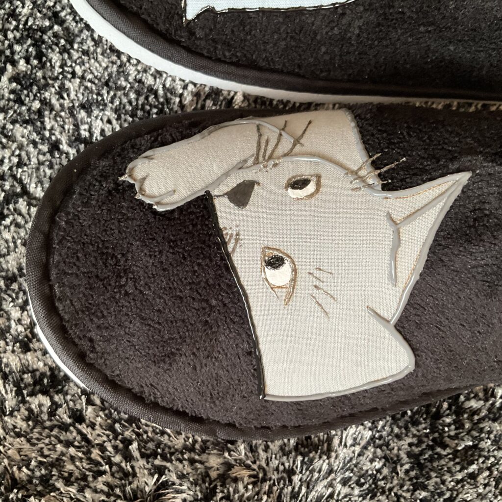 Pantoufles Chat Gray Black chat