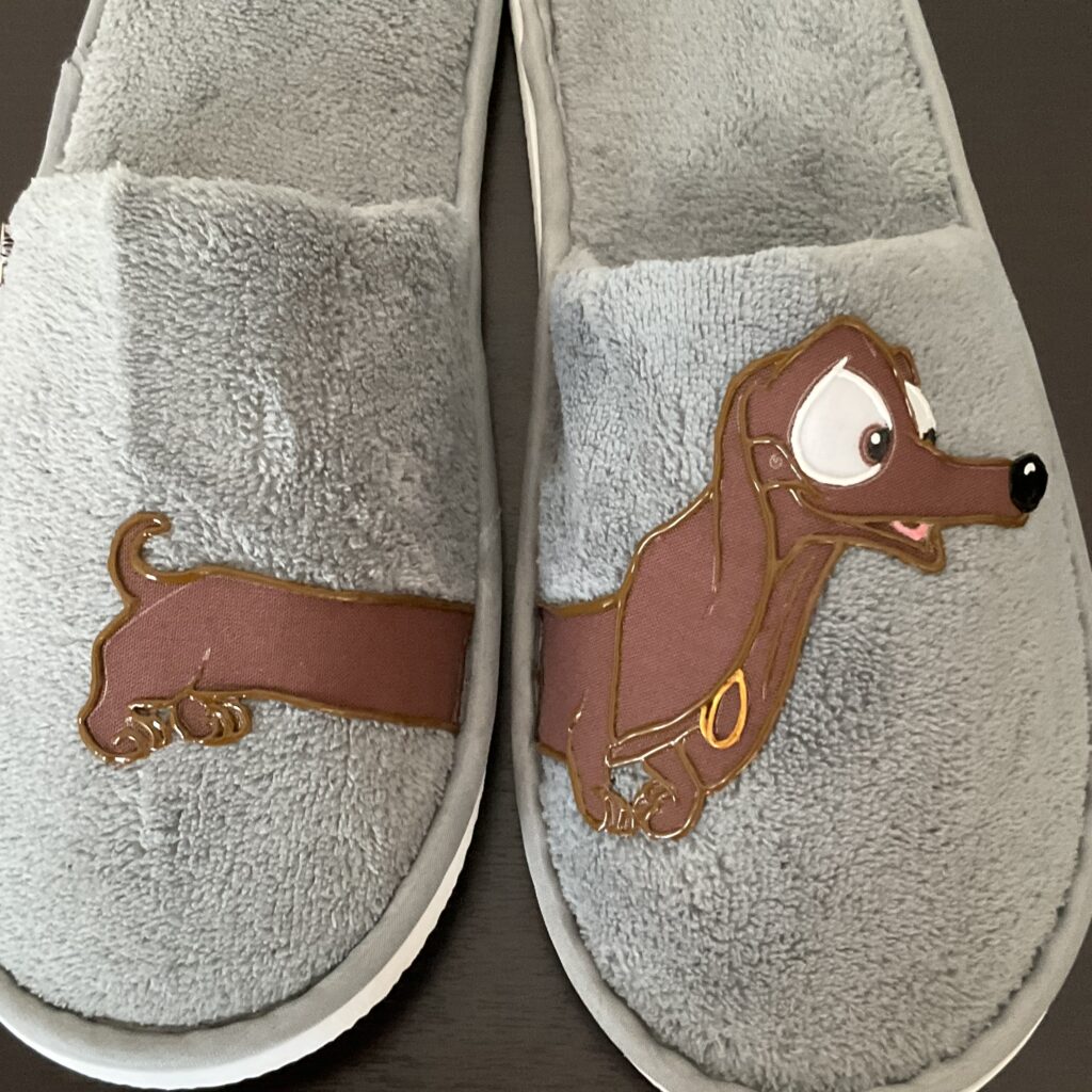 Pantoufles Dog Gray