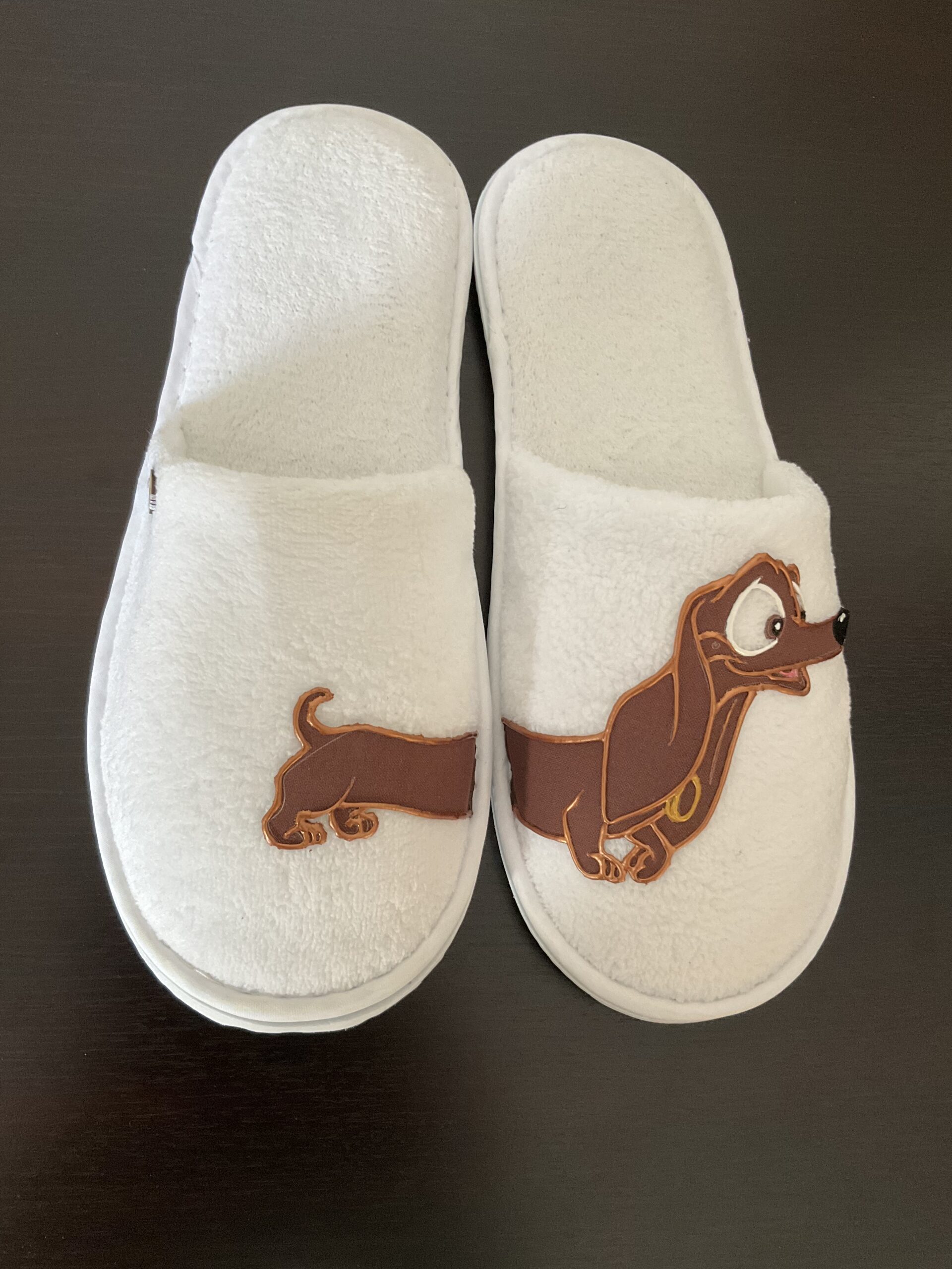 Pantoufles Dog White profil