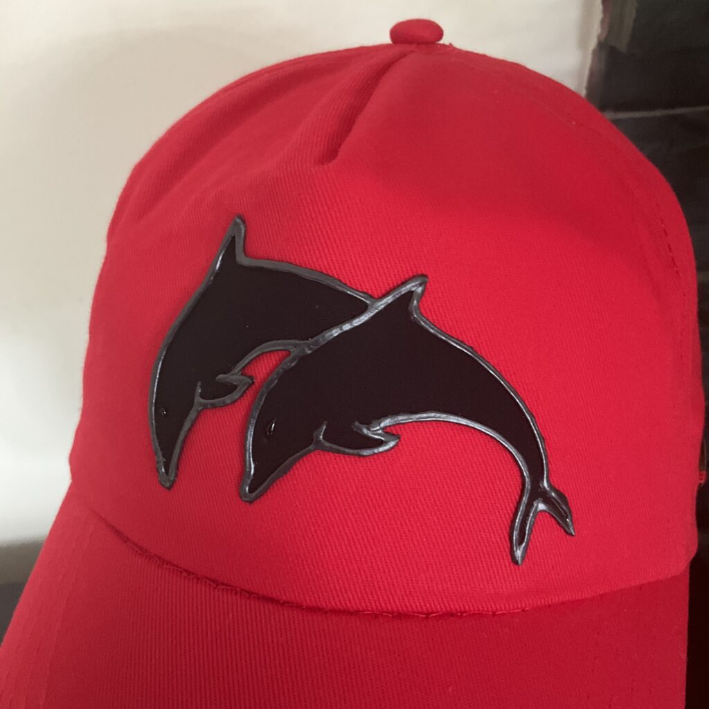 Casquette Dauphin Black Red motif