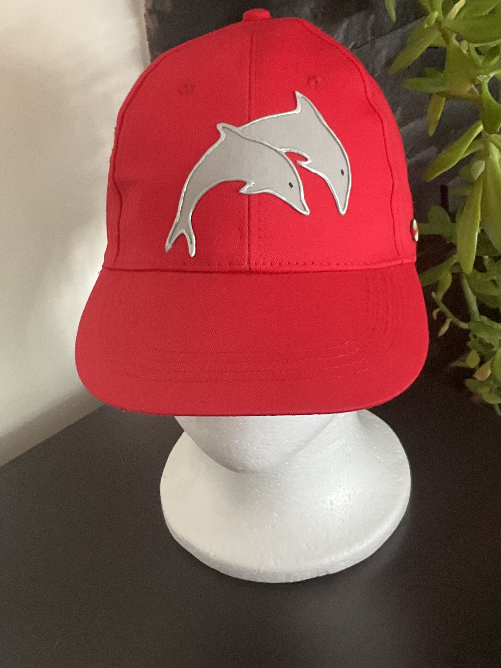 Casquette Dauphin Gray Red face