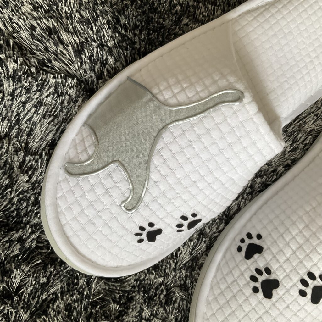 Pantoufles Chat Cats2 Gray White