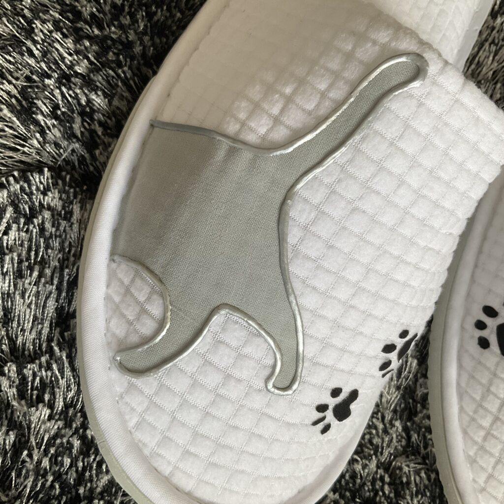 Pantoufles Chat Cats2 Gray White chat