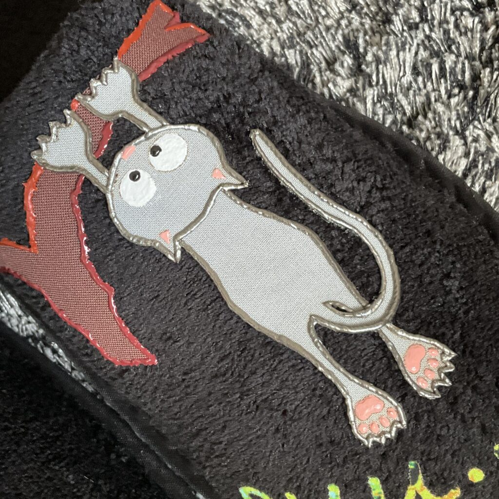 Pantoufles Chat Cats3 Gray Black chat